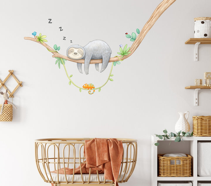 Sleepy Sloth Wall Decals