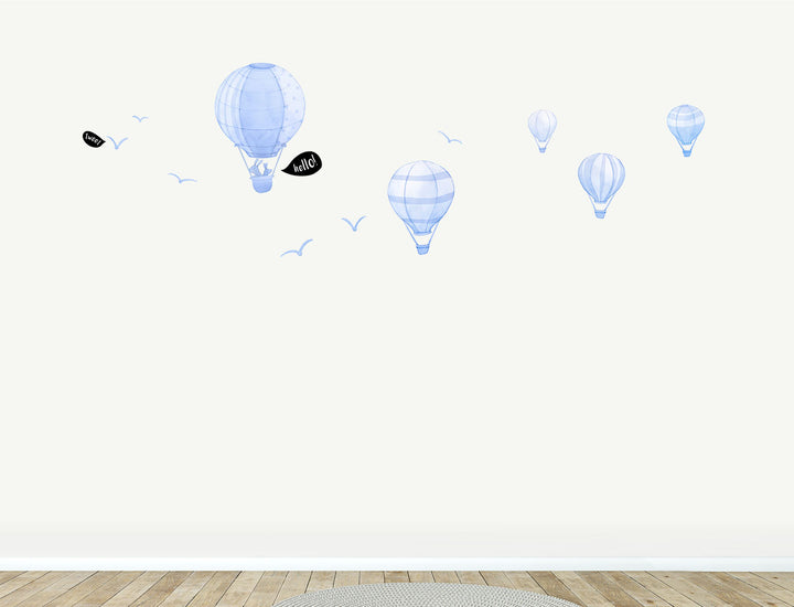Hot Air Balloon Background Wall Decals