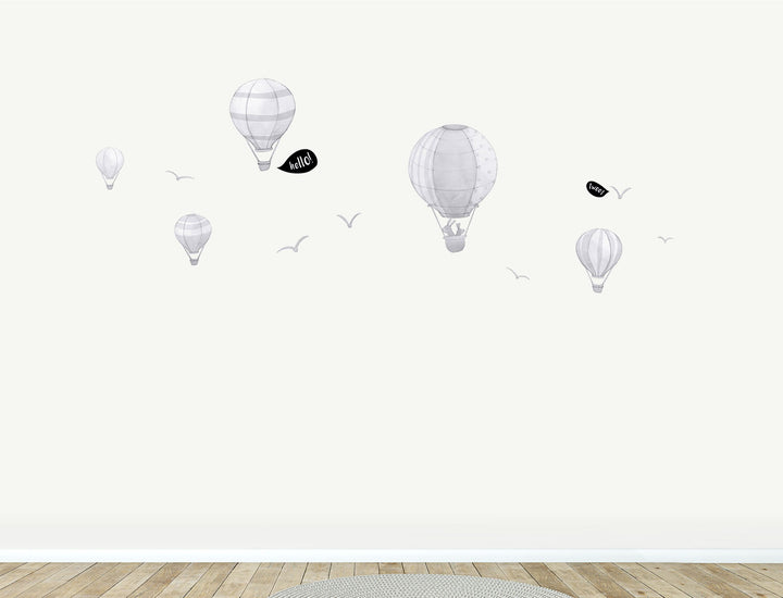Hot Air Balloon Background Wall Decals