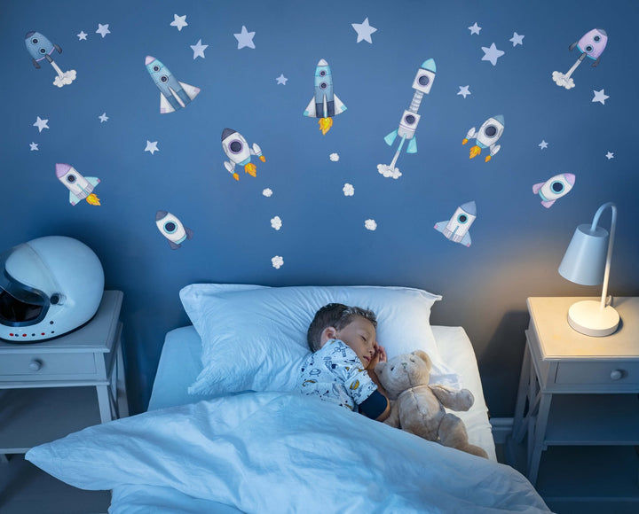 Space Rocket Wall Decals