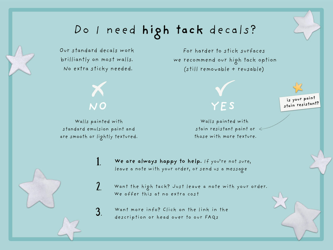 Information about standard v high tack media