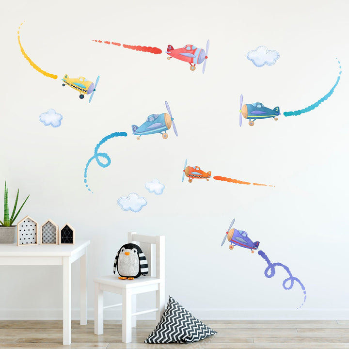 Stunt Plane Wall Decals for kids, Little Tall Tales