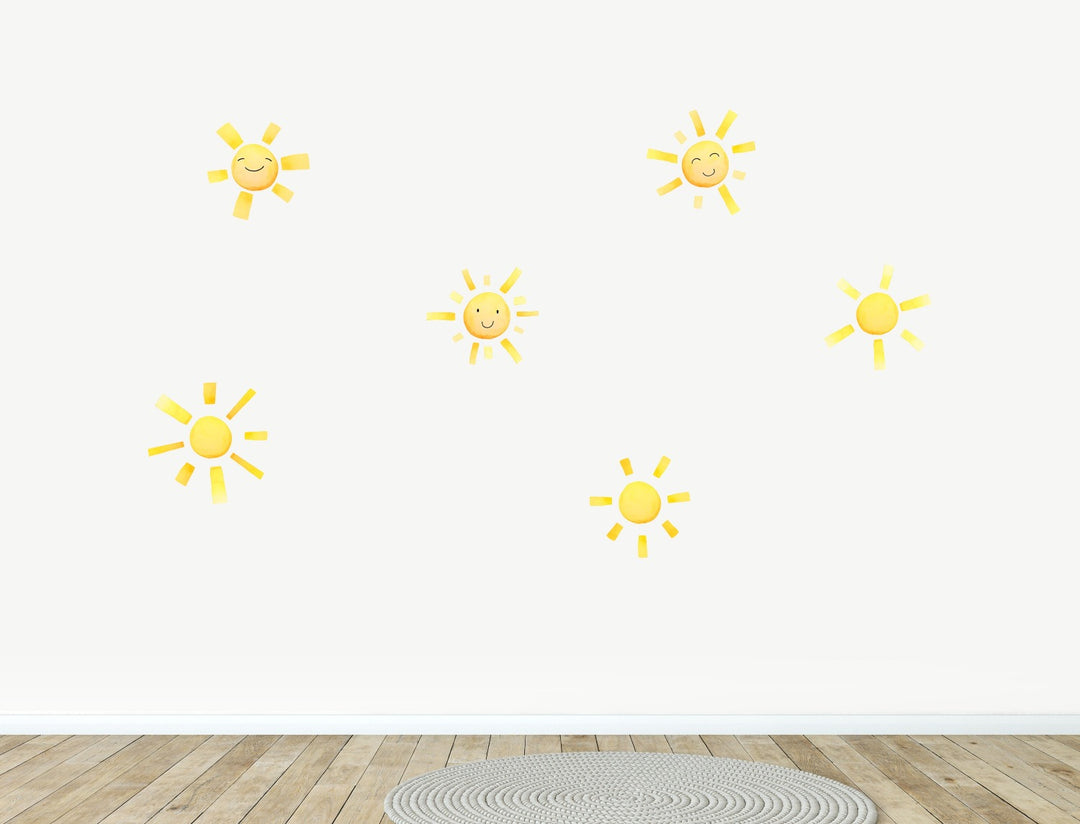 Happy Sunshine and Rainbows Fabric Wall Decals