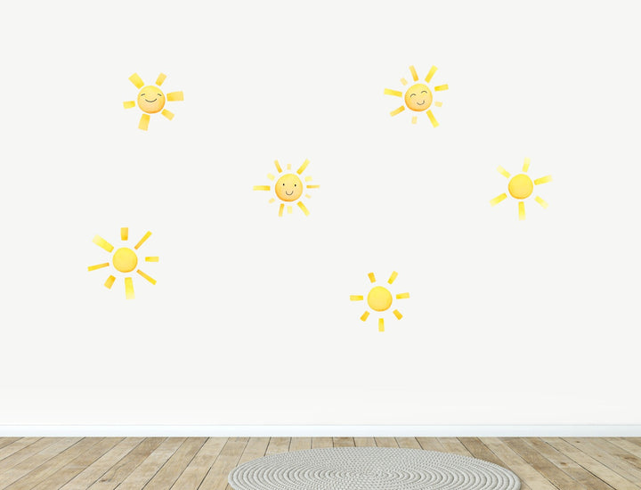 Happy Sunshine and Rainbows Fabric Wall Decals