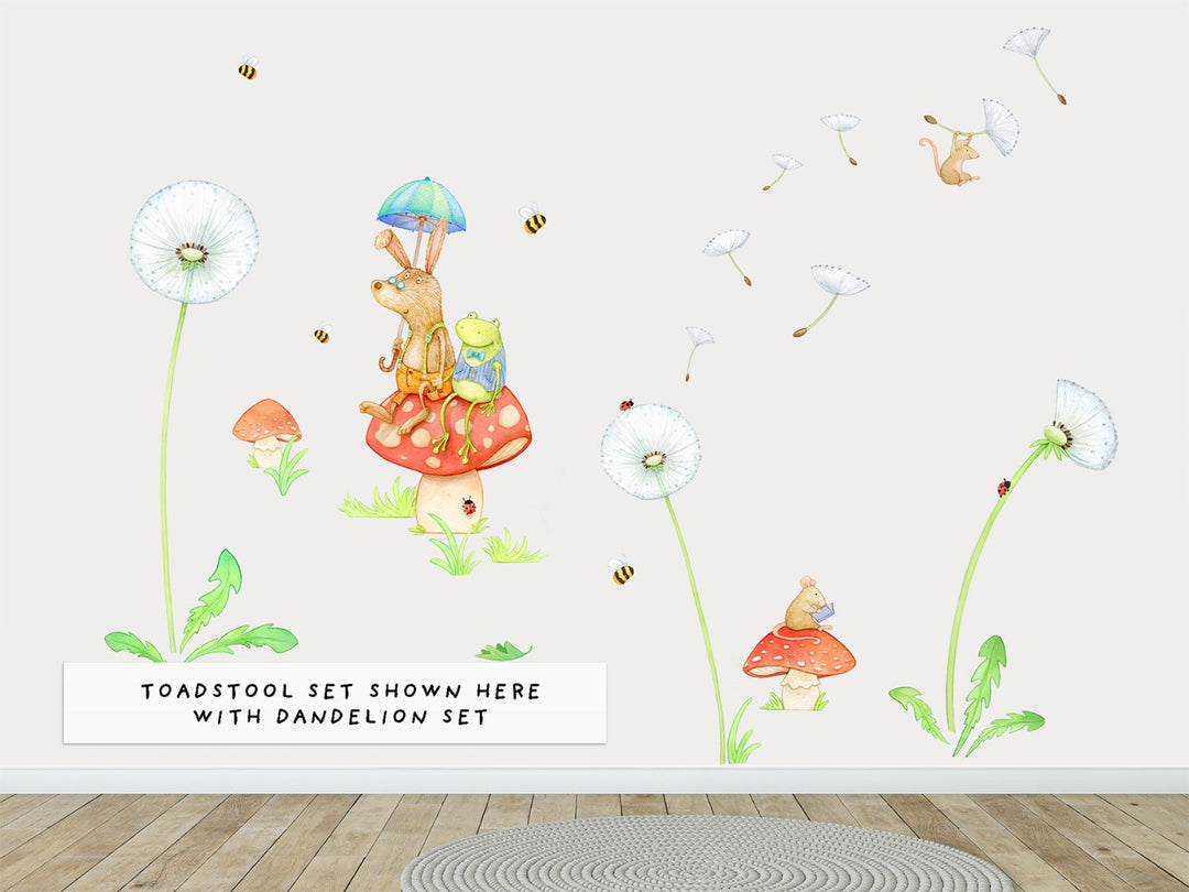 Woodland Toadstool Fabric Wall Decal