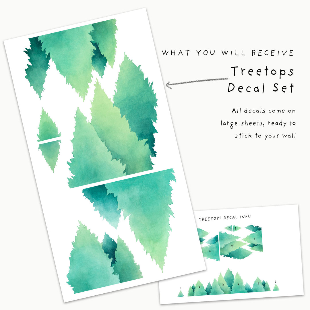 Forest Treetops Wall Decals